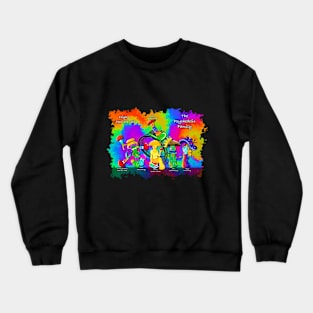 The Psychedelic Family, magic mushrooms Crewneck Sweatshirt